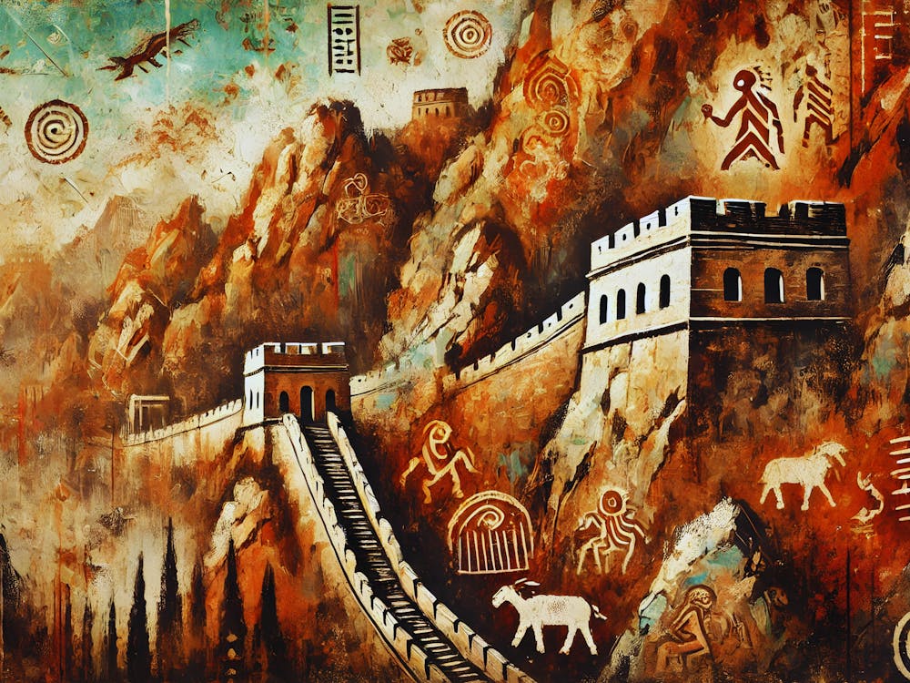 The Great Wall Reimagined Ein Höhlenmalerei-Meisterwerk
