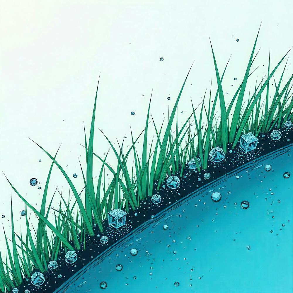 Water Droplets On Grass 2