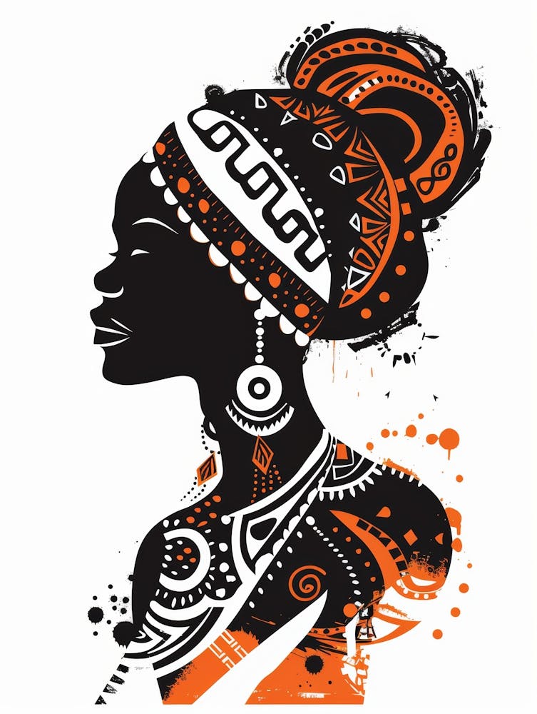 African Woman Silhouette 6