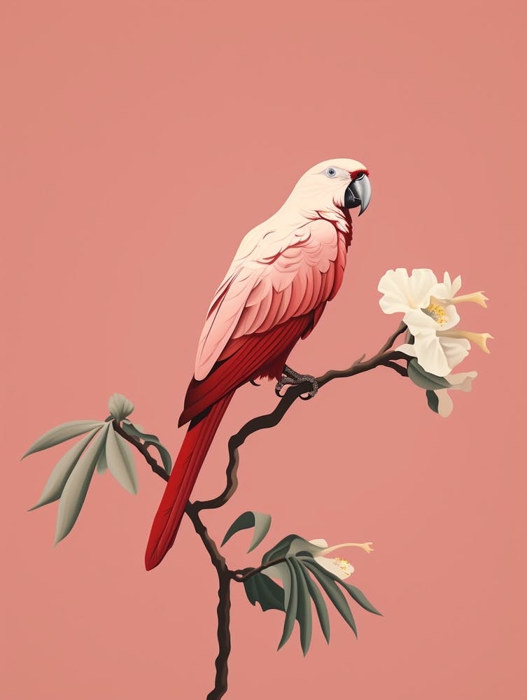 Perroquet Minimaliste 2 - Illustration