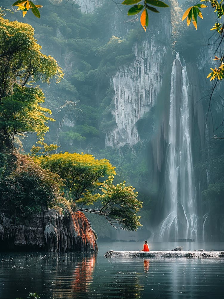 Waterfall In The Forest