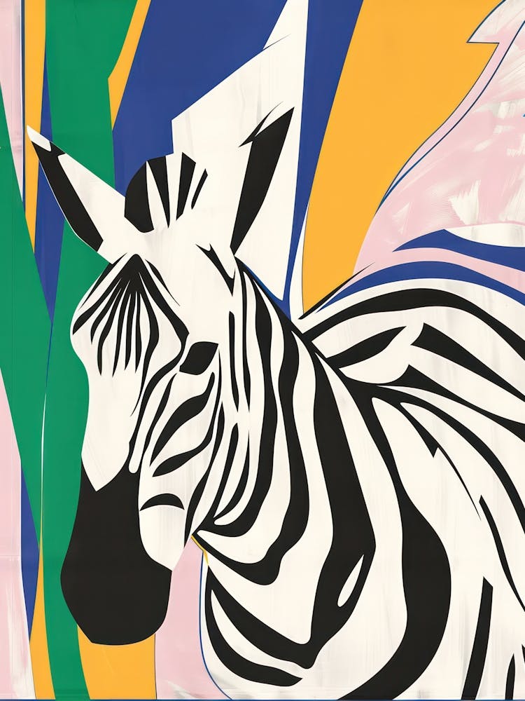 Zebra 4 Cut Out Collage