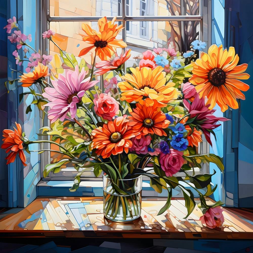 Flowers In Windowsill