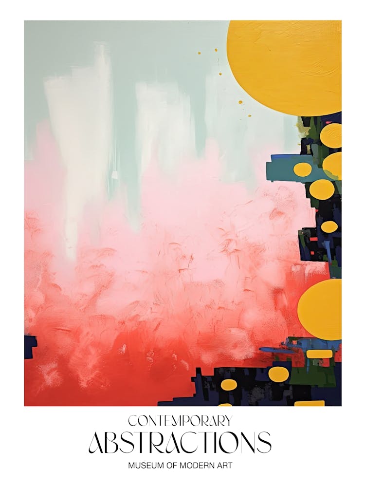 Pop Colour Abstract Painting 8 Exhibition Poster