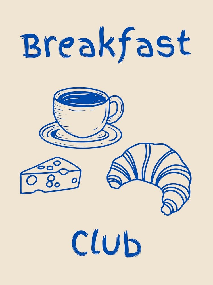 Breakfast Club Blue Poster