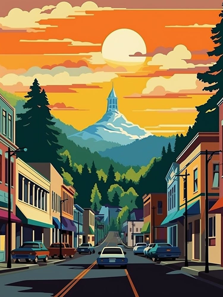 Bellingham Washington Retro Pop Art 14