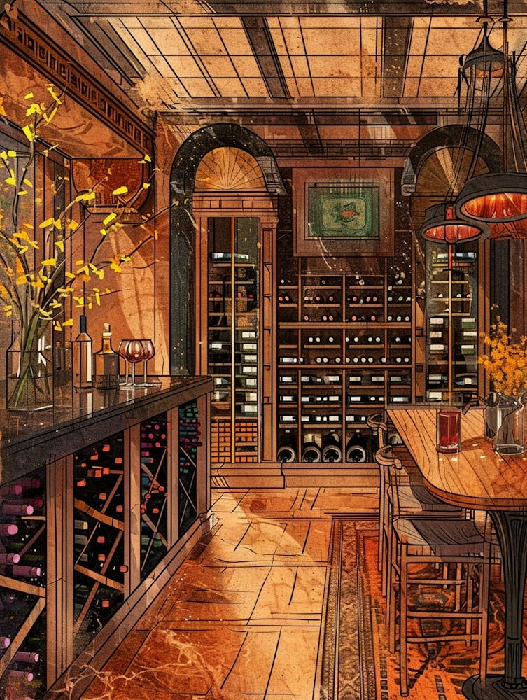 Wine Cellar Illustration 2