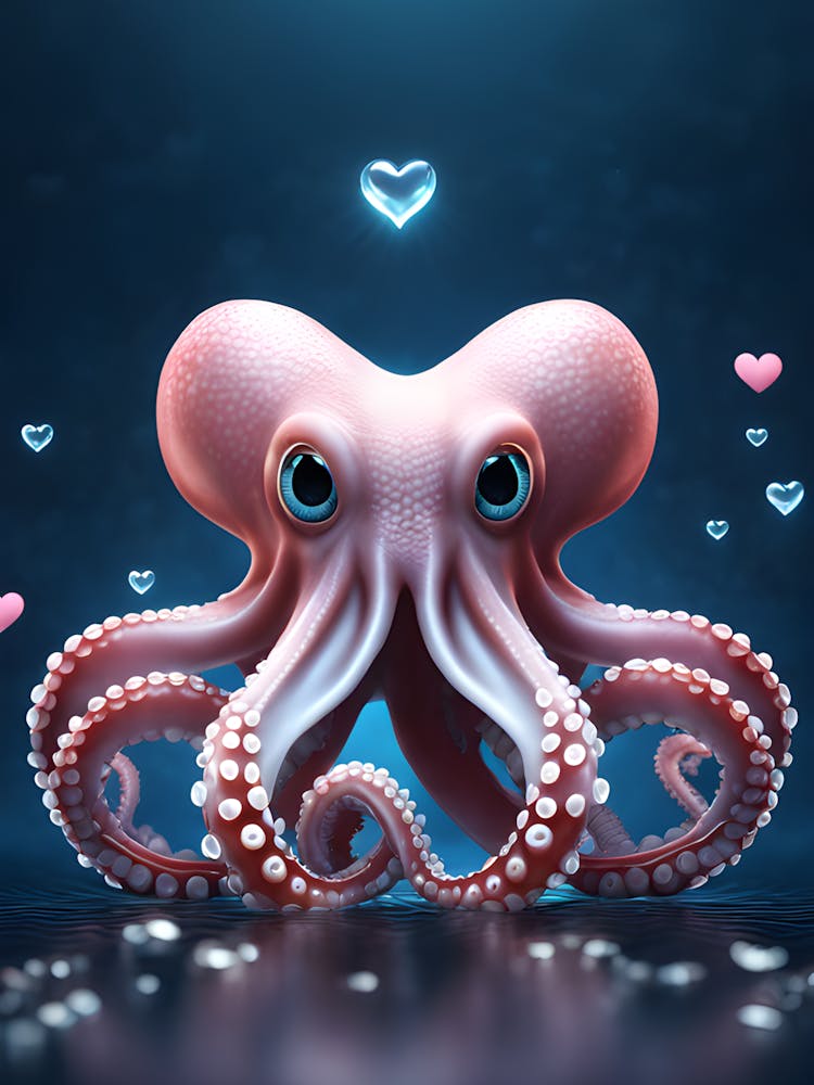 Octopus With Hearts