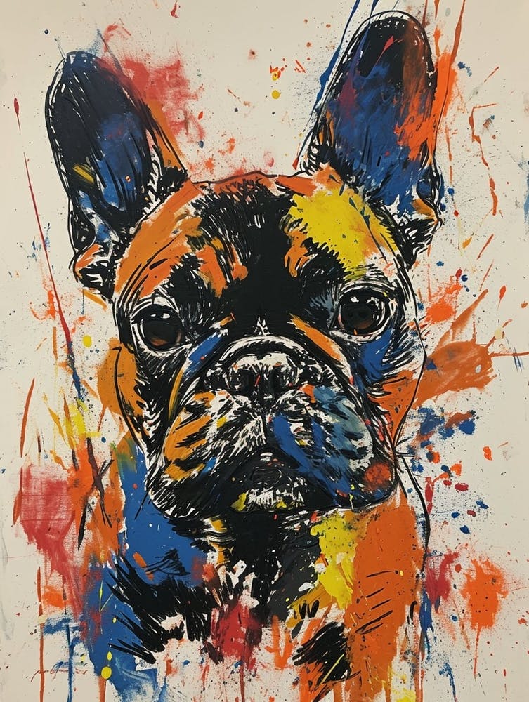 French Bulldog Acrylic Painting 10