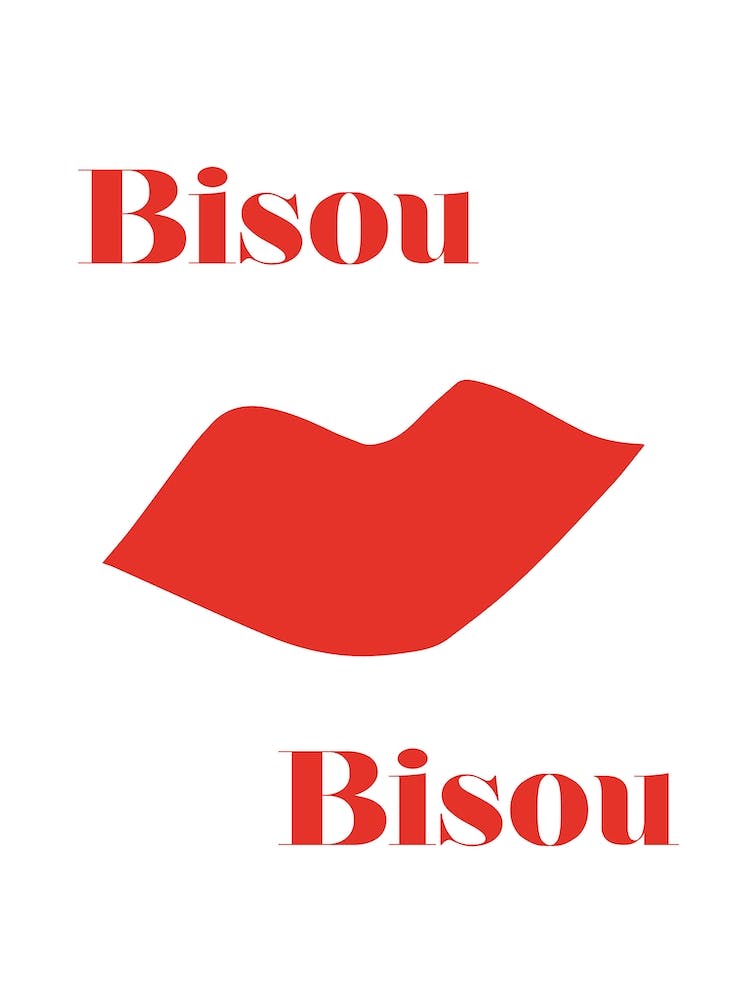 Bisou Bisou Kiss Kiss French Inspired Retro