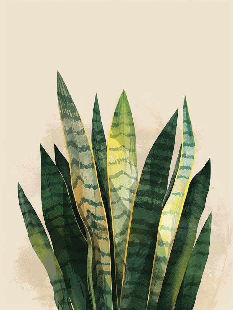 Snake Plant Minimalist Illustration 4