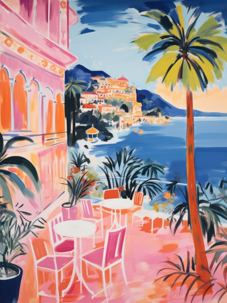 Ischia   Italy Beach Club Lido Watercolour 2