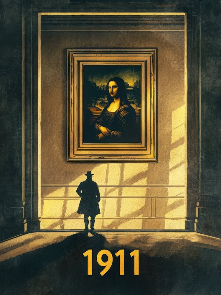 Aihrgdesign A Vintage Poster Inspired By The 1911 Theft Of Th 64a91410 A804 433f B46e Df1f982f934d 2