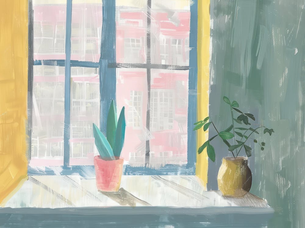 Home From The Window View Painting 3