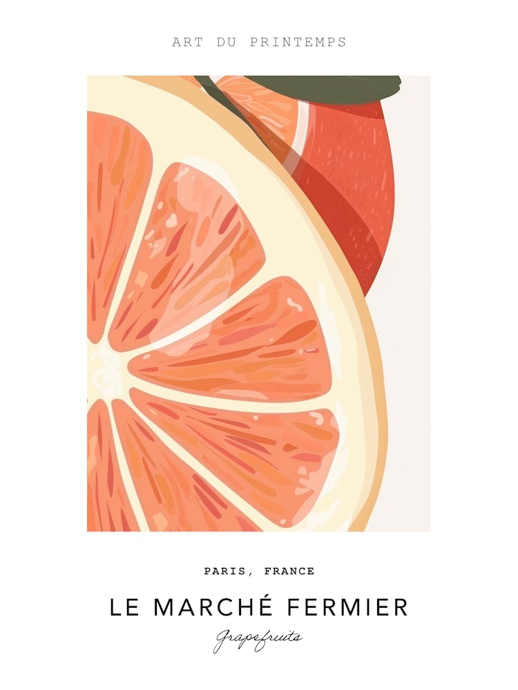 Grapefruits Le Marche Fermier Poster 2