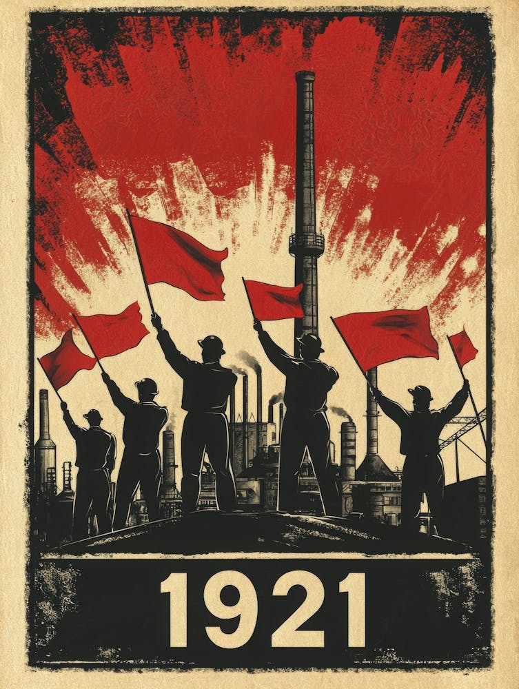 Aihrgdesign Ein Vintage-Politisches Plakat zur Kennzeichnung der Gründung 21