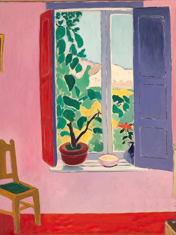 Open Window Purple Red