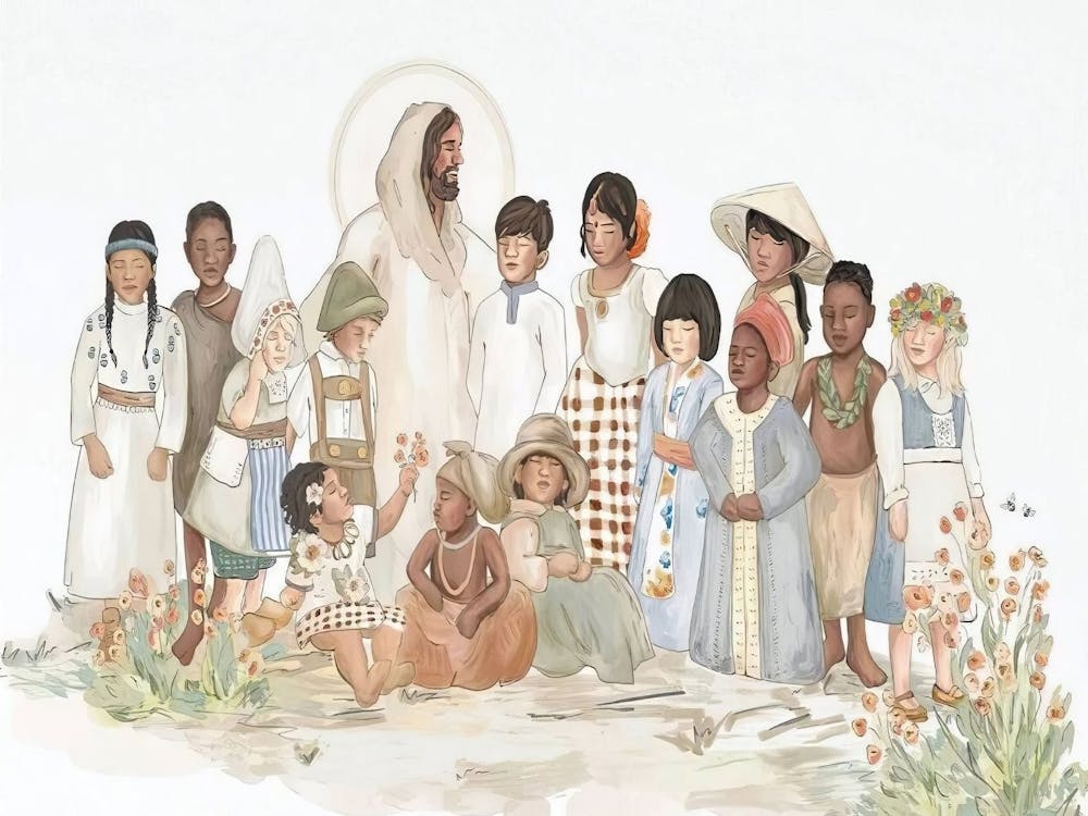 Jesus Christs And The Little Ones, Jesus Christ With Kids, Jesus And Kids, Christian Canvas Art, Jesus Painting, Christian Art For Kids, Lds