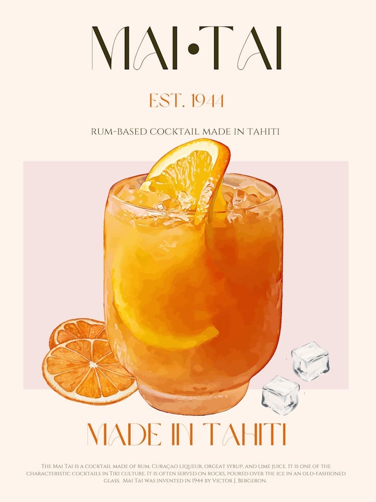 Mai Tai Cocktail Mid Century