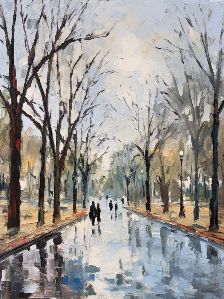 Winter City Park Painting Ibirapuera Park Bogota 3
