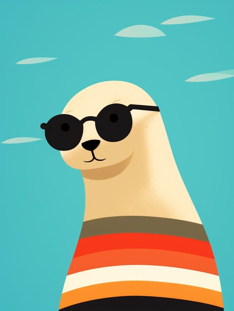 Little Sea Lion 1 Wearing Sunglasses