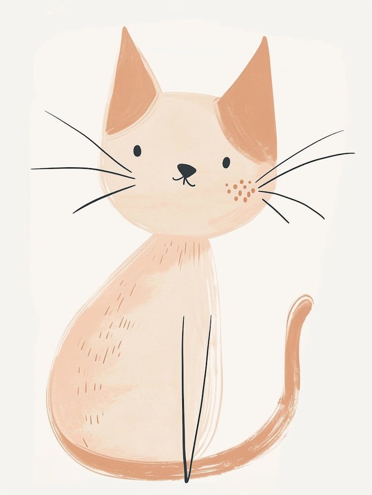 Japanese Bobtail Cat Clipart Illustration 4