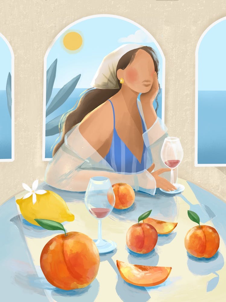 Girl with Peaches