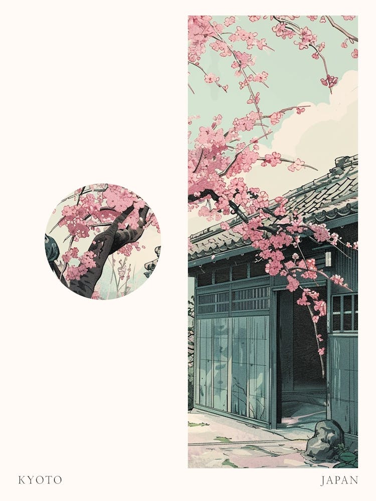 Kyoto Japan 1 Cut Out Travel Poster
