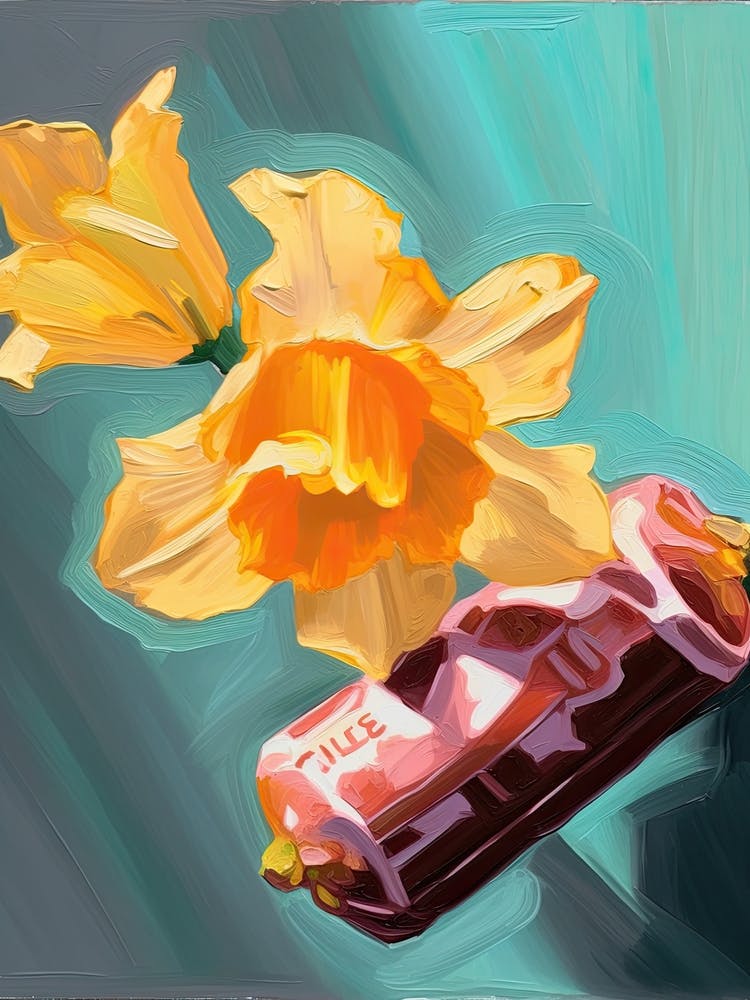 A Daffodil Oil Painting 4