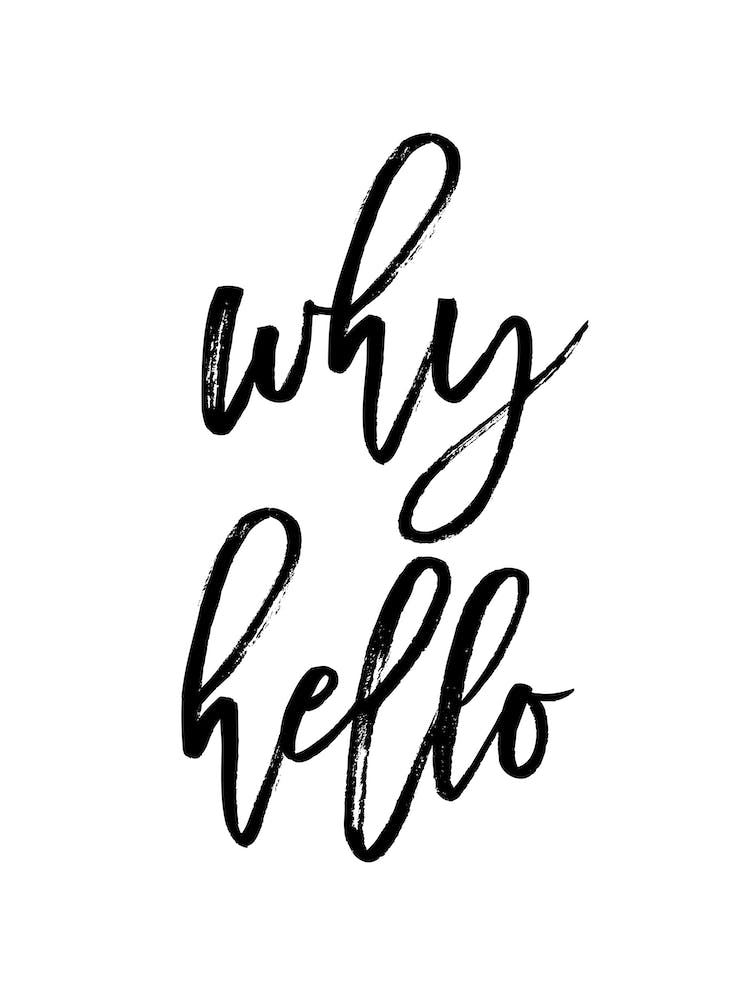 Why Hello I