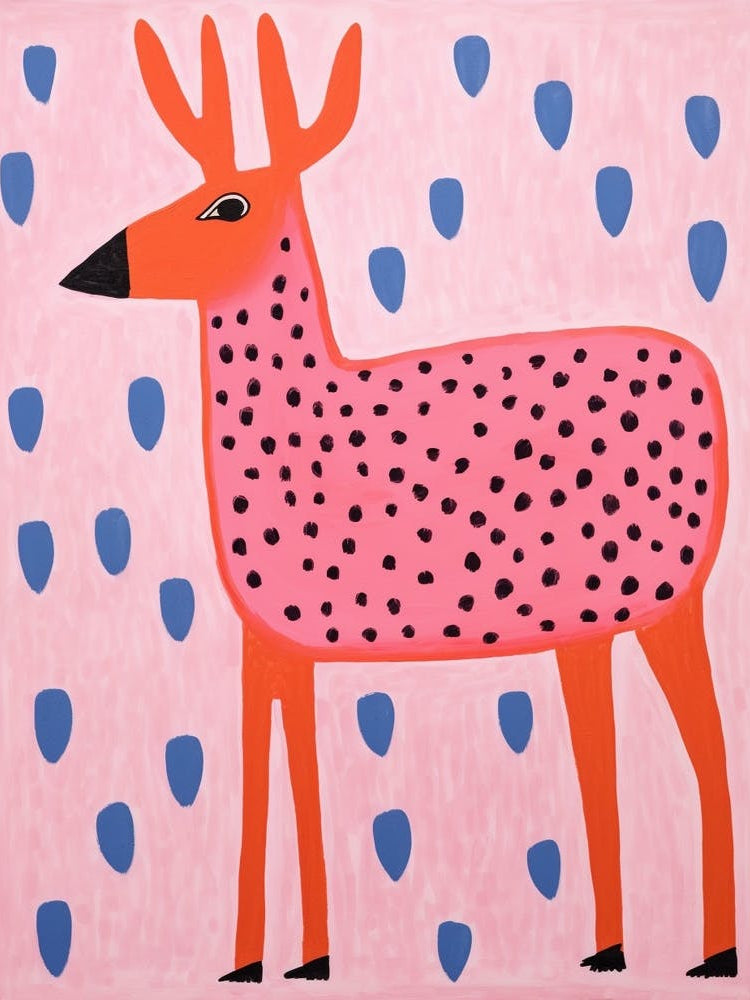 Pink Polka Dot Elk 2