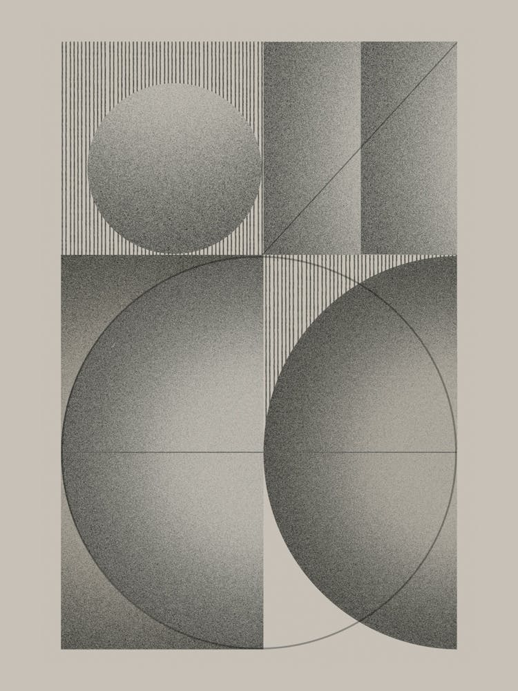 Abstract Geometry, Bauhaus Print, Mid Century Modern, Pop Culture, Exhibition Poster, Modernist, Retro Wall Art, Geometric Shapes