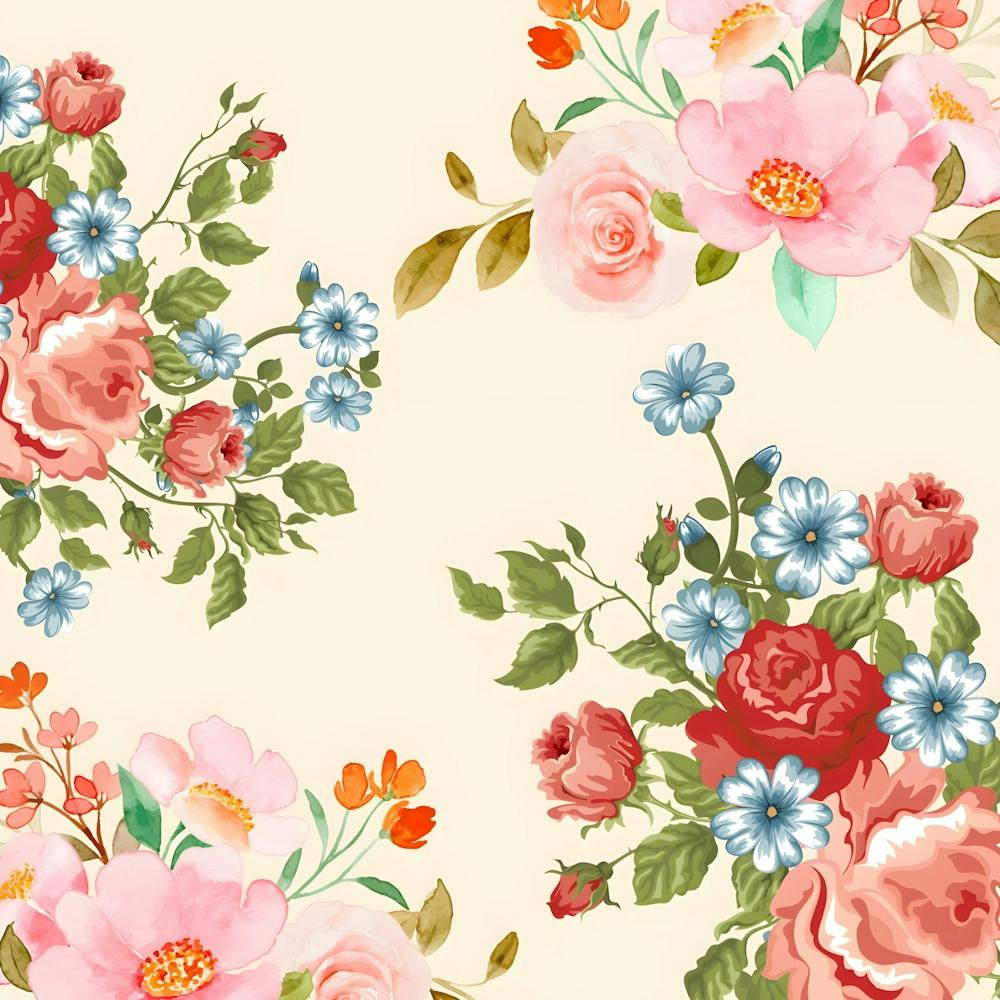 Aquarell Blumenmuster 5