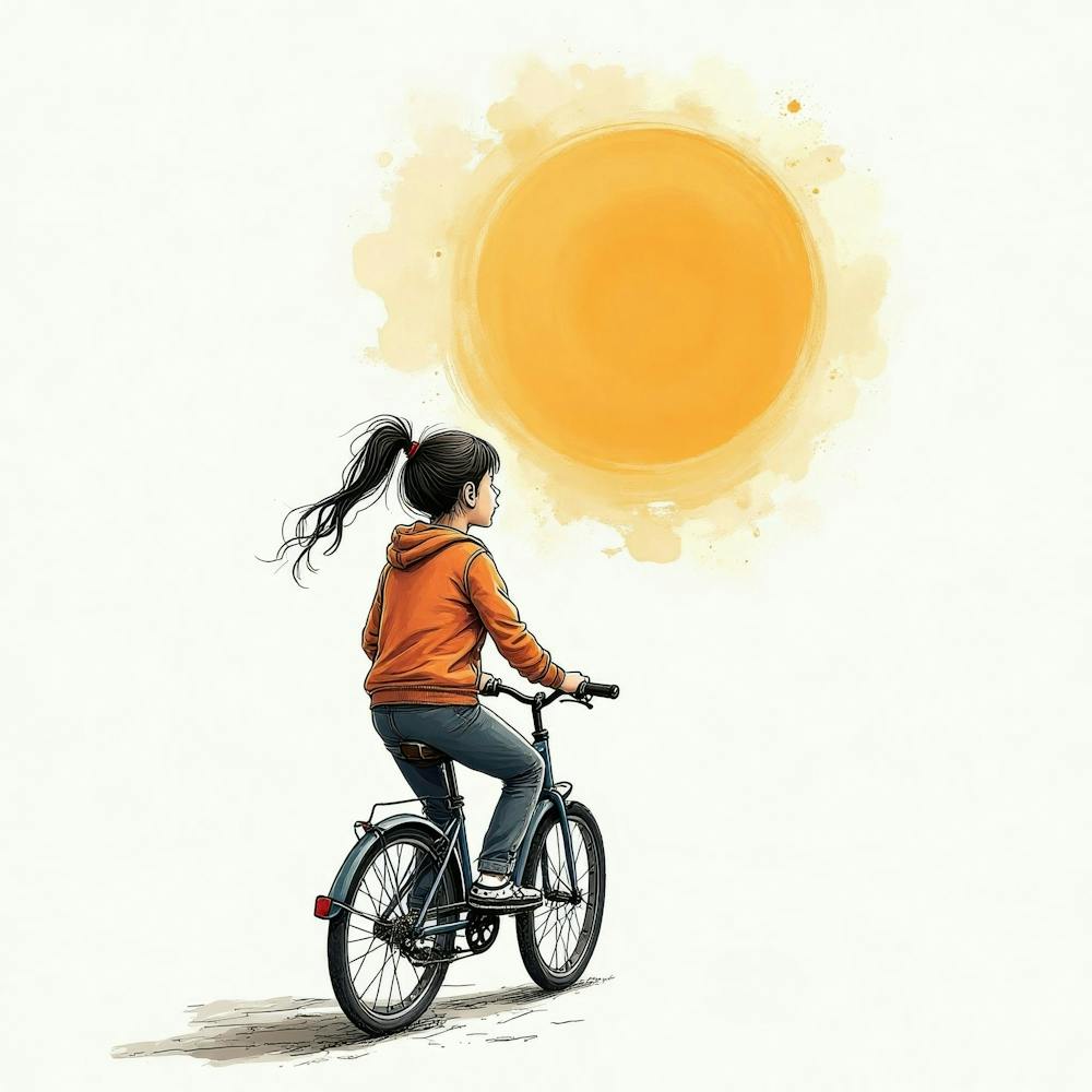 Girl Riding A Bike
