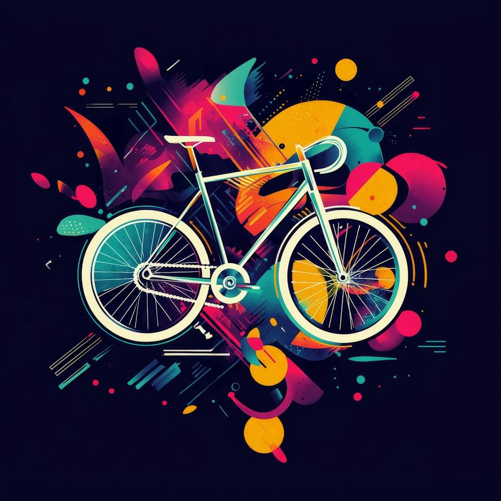 Abstract Bike Illustration print