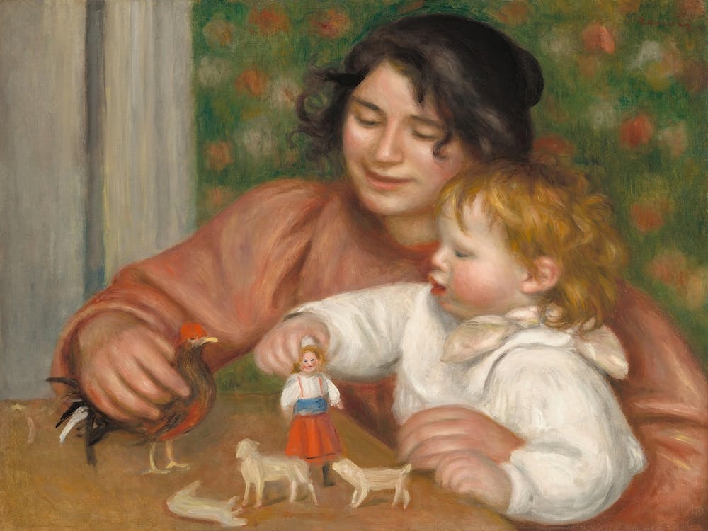 Child With Toys , Gabrielle And The Artist S Son, Jean, Pierre Auguste Renoir