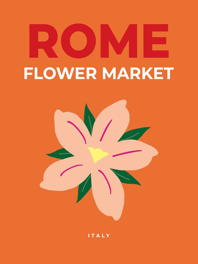 Flower Market Rome Italy Orange