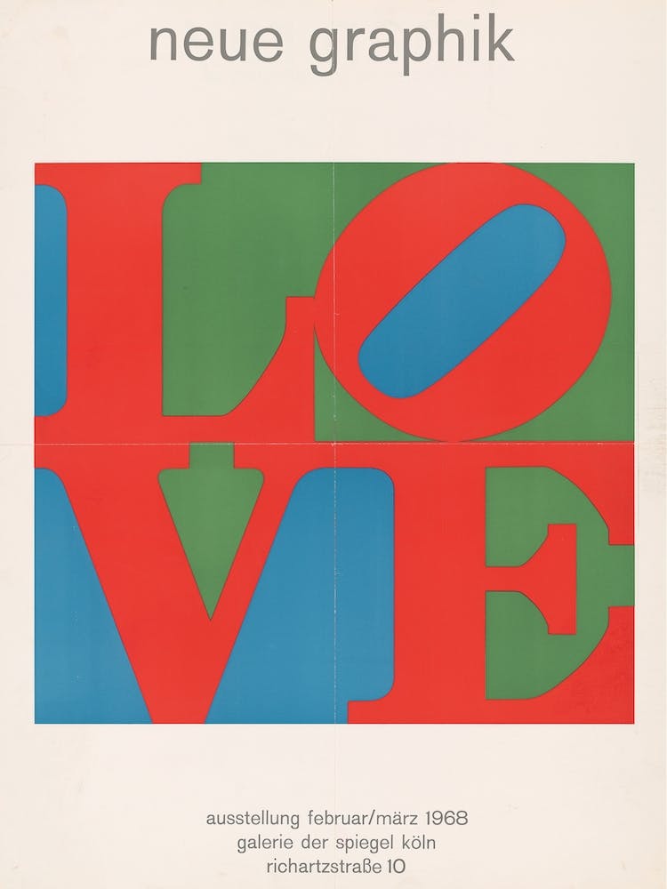 Love, Robert Indiana Exhibition Poster