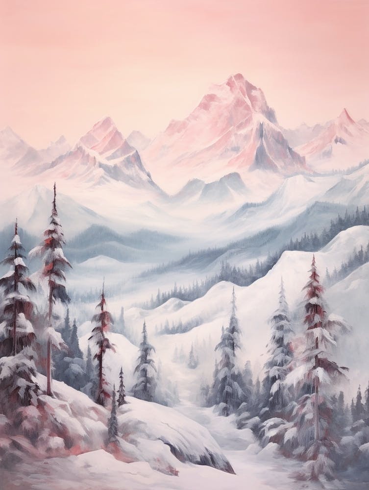 Peinture Hivernale Onirique Parc National du Triglav Slovénie 1