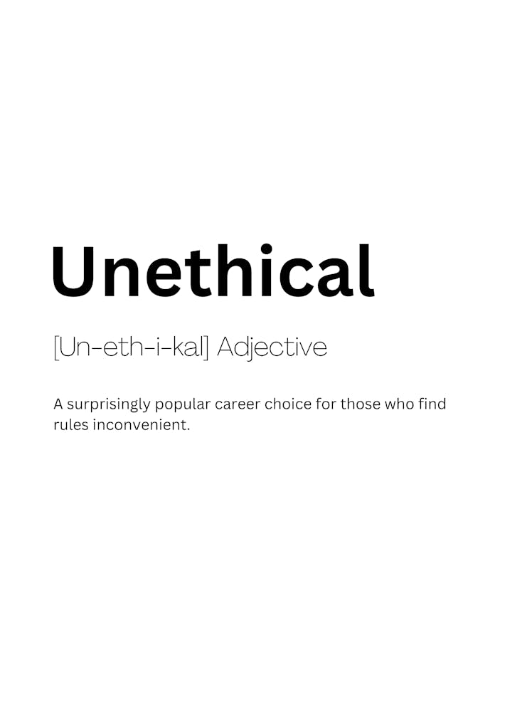 Unethical Definition Meaning