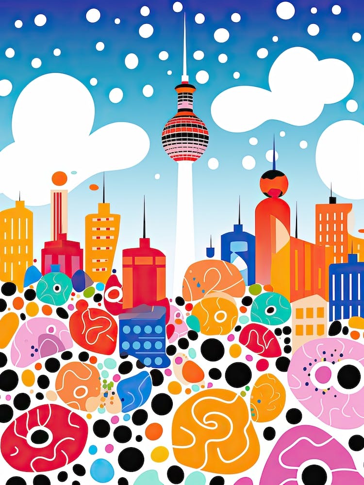 Berlin, Illustration In The Style Of Pop Art 1