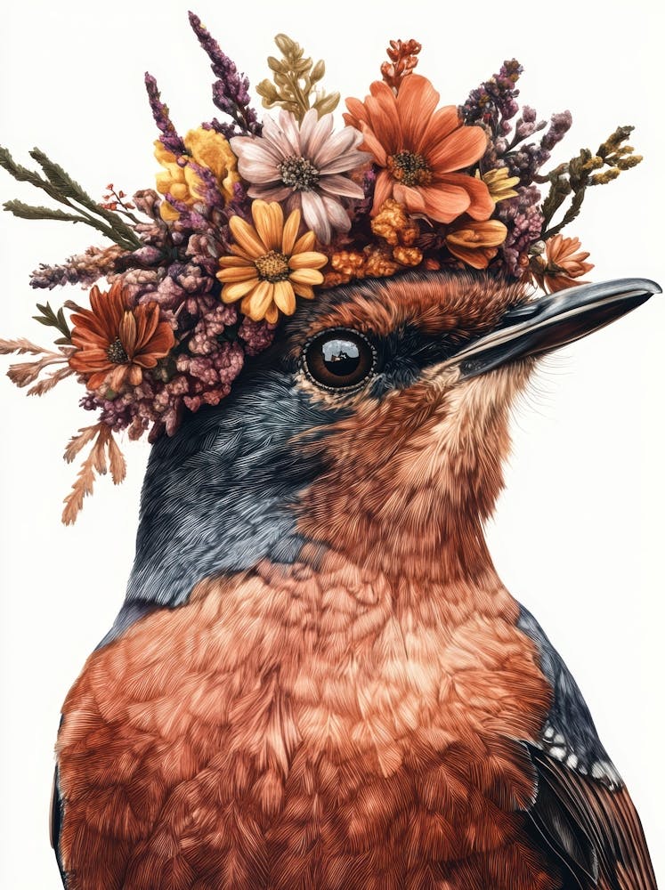 Bird With A Flower Crown 2