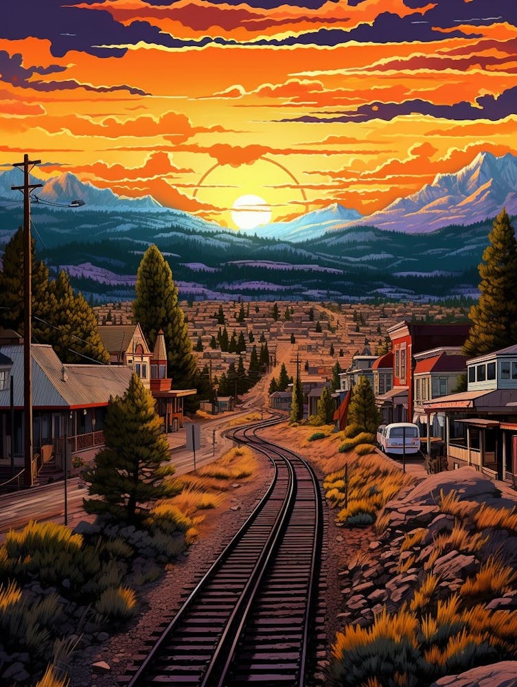 Ellensburg Washington Retro Pop Art 7