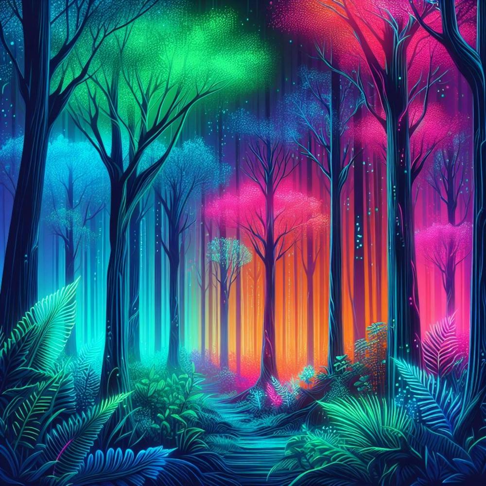 Psychedelischer Wald 1