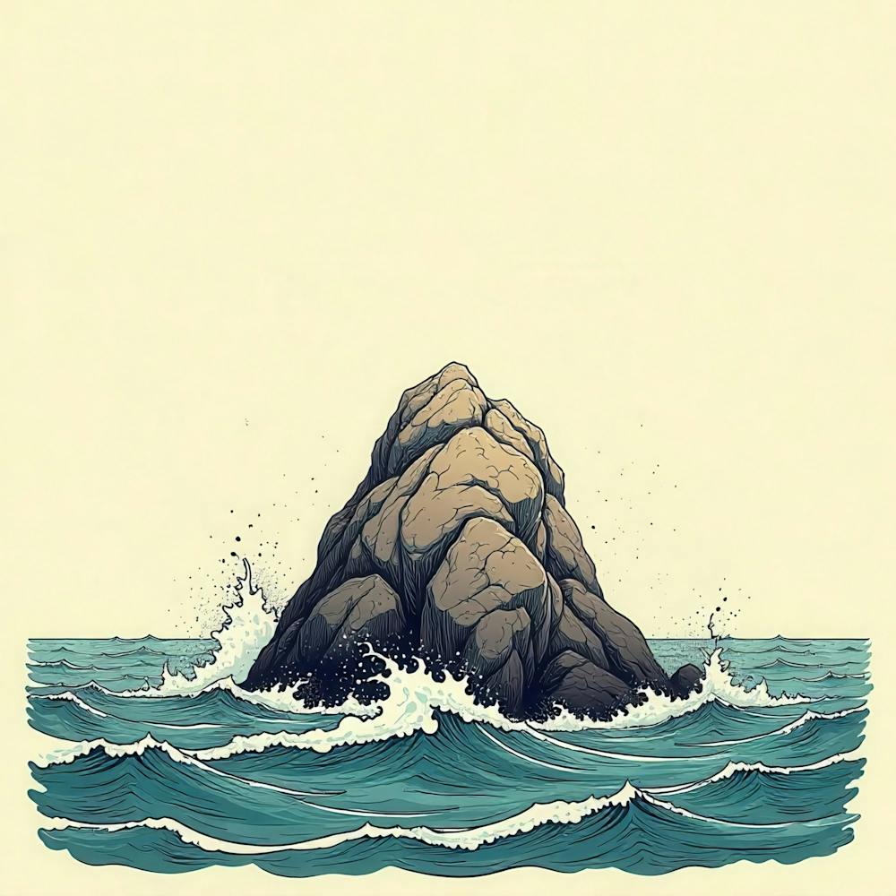 Rock In The Sea