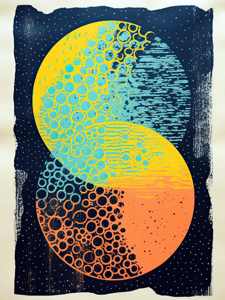 Solar Currents Celestial Biomorphic Art 1