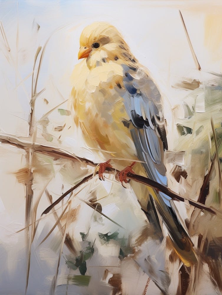 Peinture d'oiseau Perruche 2