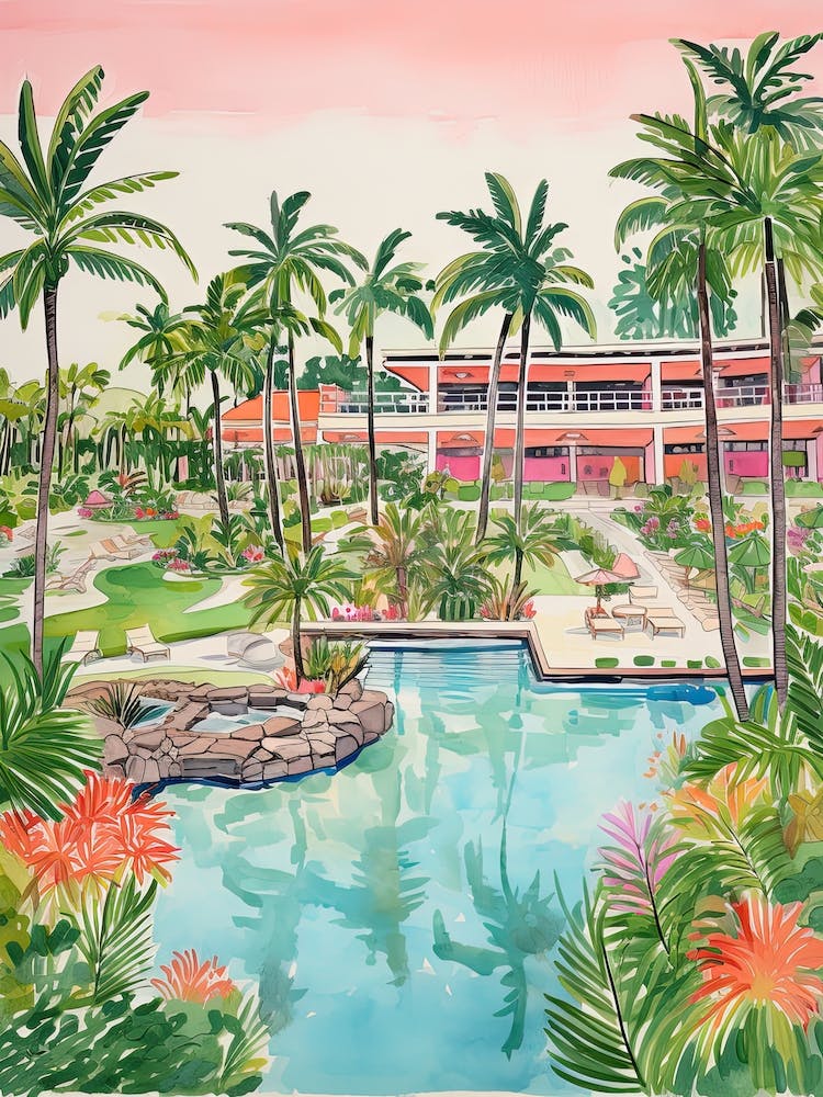 Four Seasons Resort Maui At Wailea   Maui, Hawaii   Resort Storybook Illustration 2