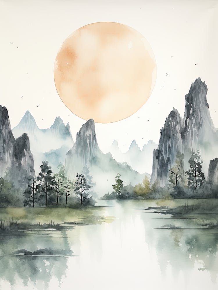 Watercolour Of Khao Sok National Park   Thailand 1