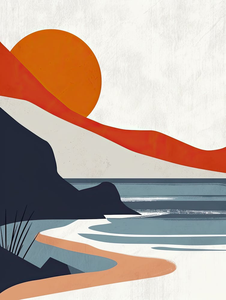 Sunset At The Beach, Scandinavian Simplicity 2